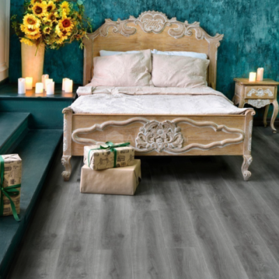 Каменно-полимерная плитка (SPC) Alpine Floor Блэк ECO 12-1 с интегрированной подложкой