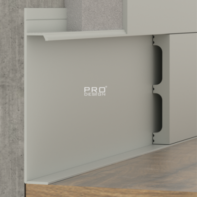 Скрытый плинтус Pro Design 235 UNIVERSAL 2700мм анодированный