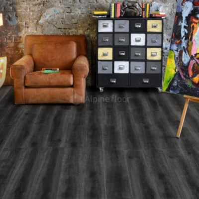 Каменно-полимерная плитка (SPC) Alpine Floor Дарк ECO 12-5 с интегрированной подложкой