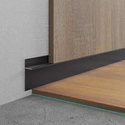 Теневой плинтус скрытого монтажа AlPro 13-7208 2700 мм черный RAL 9005