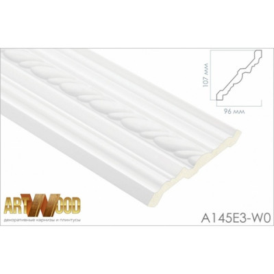 Плинтус потолочный Hi Wood A145E3-W0 107х96х2400 мм