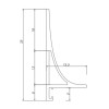 Плинтус Pro Design Corner L 584 Анодированный коньяк