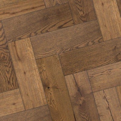 Паркетная доска Hajnowka Дуб CZERLON рустик Классическая елка 12.5х148х575/500 мм