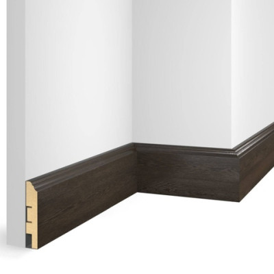 Плинтус Cosca Decor NanoFlex ЕP07 Дуб Темный 80x16x2400 мм