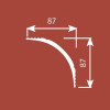 Карниз Cosca Decor KX009 87х87х2000 мм