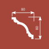 Карниз Cosca Decor KX012 80х80х2000 мм