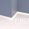 Теневой плинтус скрытого монтажа Pro Design 380 Анодированный( без рассеивателя)