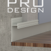 Теневой плинтус скрытого монтажа Pro Design 380 Анодированный( без рассеивателя)