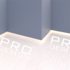 Теневой плинтус скрытого монтажа Pro Design 380 Белый