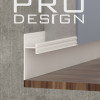 Теневой плинтус скрытого монтажа Pro Design 380 Белый