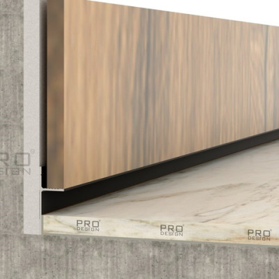 Теневой плинтус скрытого монтажа Pro Design Panel 7208 Черный Муар