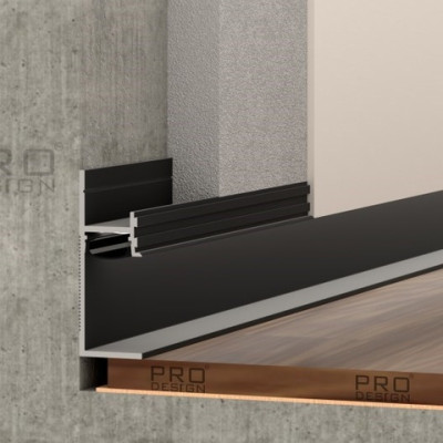 Теневой плинтус скрытого монтажа Pro Design Panel 7210 Черный Муар RAL 9005
