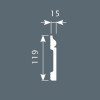 Плинтус Cosca Decor PX004 119х15х2000 мм