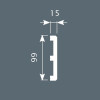 Плинтус Cosca Decor PX012 99х15х2000 мм