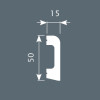 Плинтус Cosca Decor PX013 50х15х2000 мм