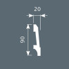 Плинтус Cosca Decor PX023 90х20х2000 мм