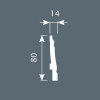 Плинтус Cosca Decor PX024 80х14х2000 мм