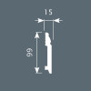 Плинтус Cosca Decor PX027 99х15х2000 мм