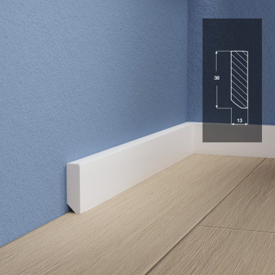 Плинтус GRACE FLINT МК 38 - белый