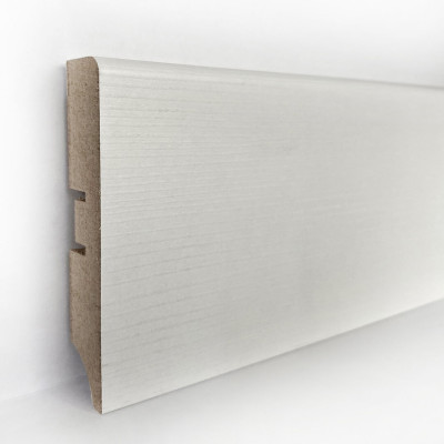 Плинтус SmartProfile МДФ Premium 80A - 3D wood белый