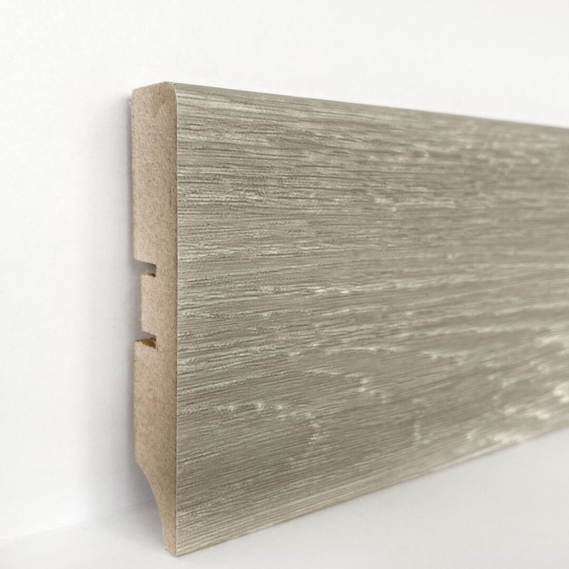 Плинтус SmartProfile МДФ Premium 80A - Дуб серена серый П02