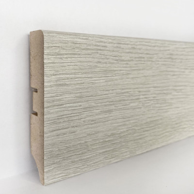 Плинтус SmartProfile МДФ Premium 80A - Каттхульт белый 054