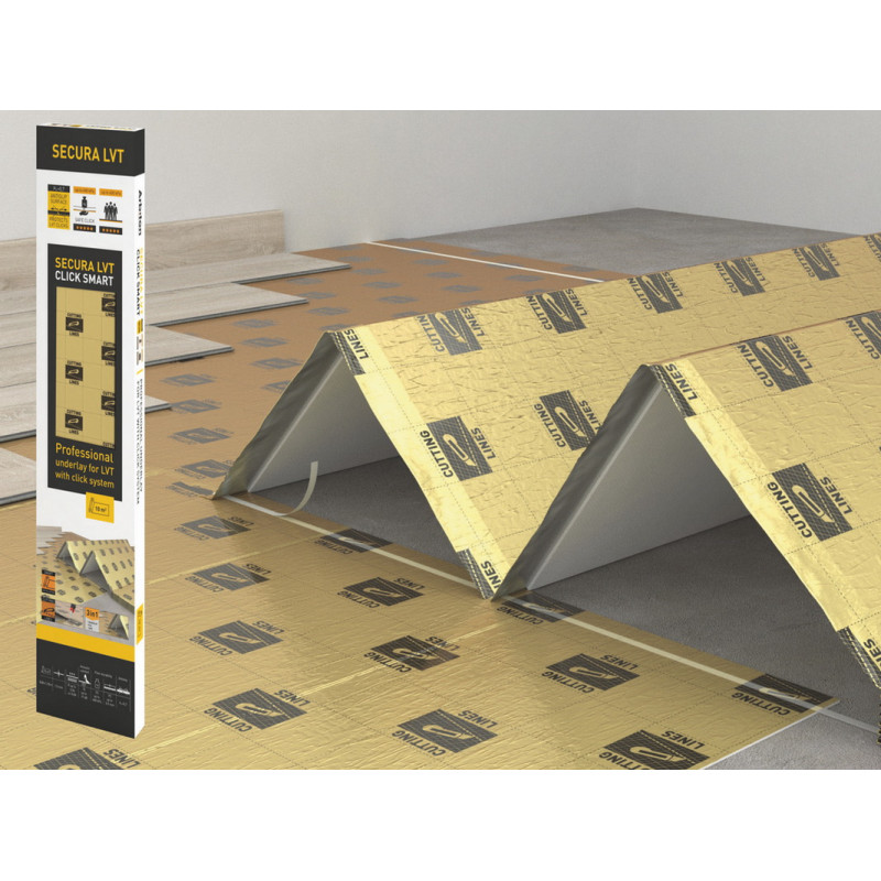 Подложка-гармошка Secura LVT click smart 1.5 мм