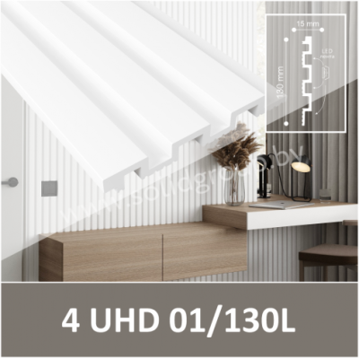 Панель 3D стеновая из полимера ультравысокой плотности 4 UHD 01/130L