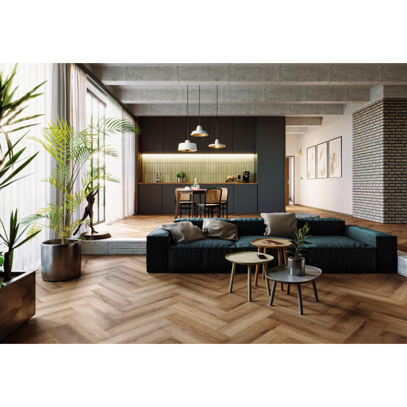 Кварцвиниловая плитка Arbiton Amaron Herringbone - ДУБ ДЖОРДЖТАУН - 5mm/0.55mm