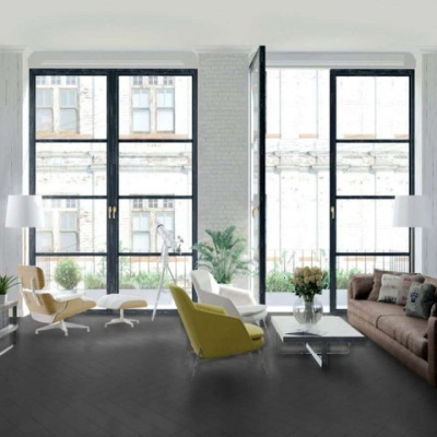 Виниловая плитка Falquon Herrigbone U190 Black HB